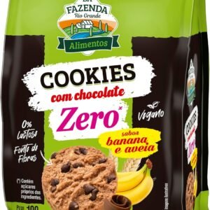 BIOSOFT Cookies Banana E Aveia Com Chocolate Zero Açúcar 100G
