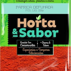 Horta e Sabor – Páprica Defumada em Pó Sachê 20g | Tempero Natural e Aromático | Toque Defumado e Sabor Marcante | Ideal para Carnes, Aves, Legumes e Molhos