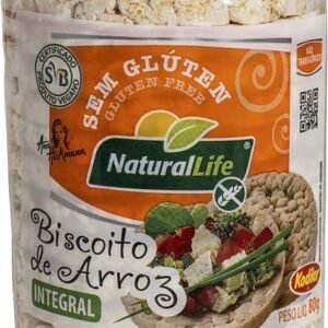 Biscoito de Arroz Integral Grande Natural Life – Sem Glúten – Vegano – 80g