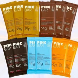 PincBar MIX de CHOCOLATES – 5 SABORES 12 unidades – Barra de Proteína Sem Açúcar 50g