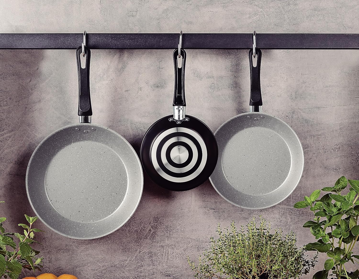 Jogo de Frigideiras Tramontina Caribe em Alumínio com Revestimento Interno e Externo Antiaderente Starflon Max Preto 03 Peças - Imagem 6