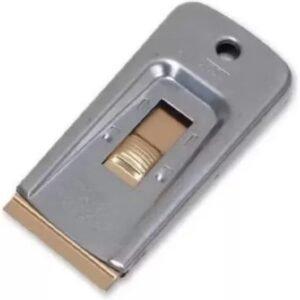 Raspador de Vidro Metalico Profissional com Lamina de remoção, Cabo Ergonomico com 3 laminas