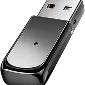 Adaptador Bluetooth USB para Som Automotivo – Receptor de Áudio Sem Fio Tipo Pendrive, Chamadas Hands-Free e Música, Plug & Play Universal para Carro, PC e Caixas de Som