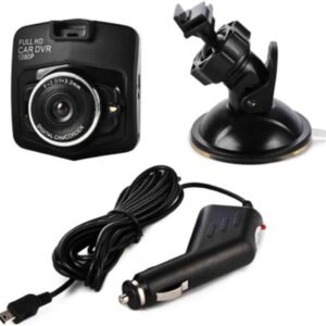 Câmera Veicular DVR Full HD 1080P, Tela LCD, Visão Noturna, USB, Com Bateria Recarregável