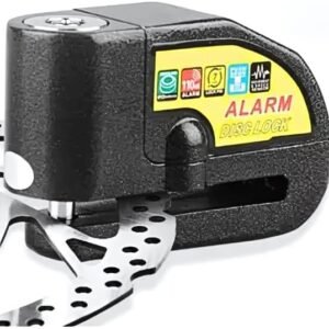 Trava de Freio a Disco para Moto com Alarme Sonoro Antifurto, Detecção de Movimento, Alta Potência Sonora e 2 Chaves de Segurança – Pratiarejo®