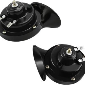2 Peça De Buzinas De Carro Super Altas, Buzina Elétrica Durável E À Prova De Água, Acessórios Automóveis Universais Para Automóveis, Motos, Camiões, Bicicletas E Barcos (Preto 12 V) 2 Peça De Buzinas De Carro Super Altas, Buzina Elétrica Durável E À Prova De Água, Acessórios Automóveis Universais Para Automóveis, Motos, Camiões, Bicicletas E Barcos (Preto 12 V)