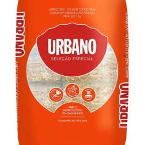 Urbano, Arroz Parboilizado, 8 Saquinhos – 125g cada