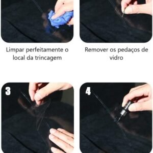 M921 – Kit Resina Reparador De Vidros Parabrisas Telas Trincados(Embalagem Preta)