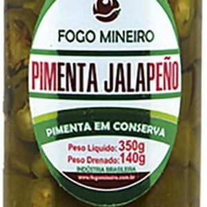 Pimenta Jalapeño Verde Fatiada Em Rodelas Conserva 350g – Fogo Mineiro