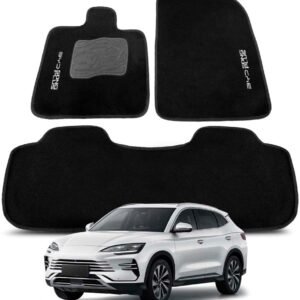 Tapete Automotivo para BYD Song Plus 2023 a 2026 Carpete 3 Peças Traseiro Inteiriço com Bordado