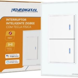 Interruptor com 2 Teclas Físicas Zigbee Branco