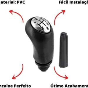 Manopla Bola Cambio Sandero 2008 até 2019 Com Bucha