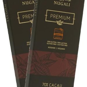 Kit Barra de Chocolate Amargo 70% Cacau – Nugali – 2 unidades de 100g
