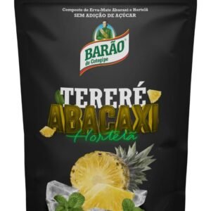 Erva-Mate Tereré Abacaxi E Hortelã Barão 500G, Composto De Erva Mate, Abacaxi E Hortelã Para Tererê, Amarelo, Refrescante Com Aroma Natural, Folhas Especiais Selecionadas, Tradição E Qualidade Desde 1951
