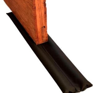Kit 2 Protetores Veda Porta Fresta Duplo Rolinho 80cm Preto Bloqueia Vento Poeira e Insetos Vedação Térmica e Acústica