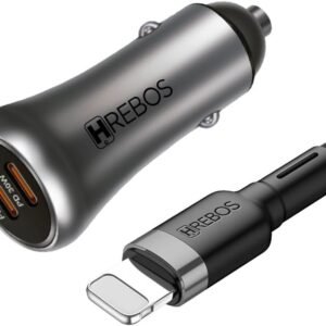 Kit Carregador Veicular 60w Duplo + Cabo Lightn Compatível Iphon 14 13 12 11 10 X Pro Max Tablet Pad Note Turbo Change