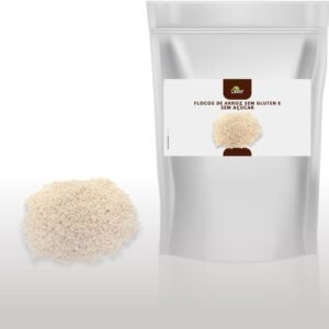 Flocos de Arroz Oner 500g Sem Glúten Sem Açúcar e Crocantes para Café da Manhã Lanches Receitas Fit Leves Saudáveis e Versáteis Perfeitos para Dietas sem Glúten e com Baixa Ingestão de Açúcar
