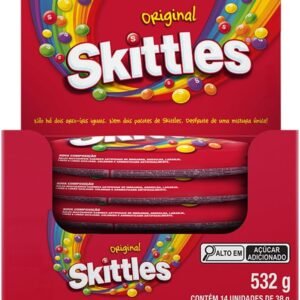 Bala Skittles Original – Case com 14 unidades de 38g