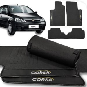 Jogo de Tapetes Automotivos Emborrachados Para Corsa Montana Hatch Maxx Premium Joy 2002 2003 2004 2005 2006 2007 2008 2009 2010 2011 2012-03 peças