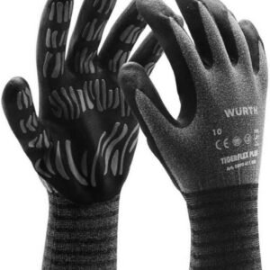 Luva Tiger Flex Para Trabalho Mecanico e Uso Geral Anti Aderente Tato e Agarre Wurth
