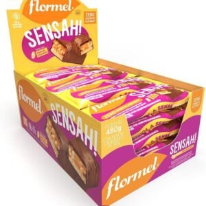 Chocolate Sensah ao Leite FLORMEL Zero Açúcar- Caixa com 16 unidades