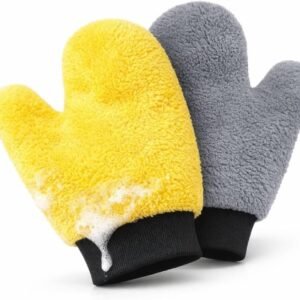 Kit 2 Luvas de Microfibra Dupla Face para Lavagem Automotiva