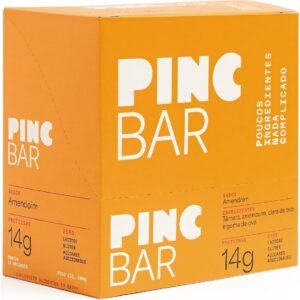 Barra de Proteína Pasta de Amendoim Sem Açúcar 50g Pincbar 12 Unidades