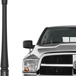 RYDONAIR Antena curta compatível com Dodge Ram 1500 2500 3500 1990-2025 e Ford F250 F350 1990-2026, bobina de cobre interna para recepção aprimorada, à prova de lavagem de carro, substituição de