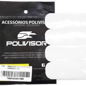 Adesivo Refletivo para Capacete Prata 4 Unidades 1181