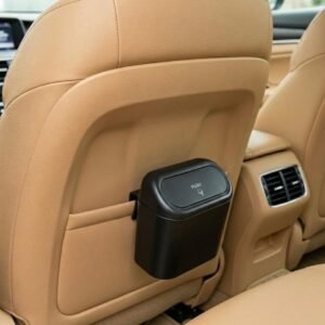 Lixeira Automotiva Para Carro Com Tampa Flip Up, Plástico ABS Impermeável, Compacta