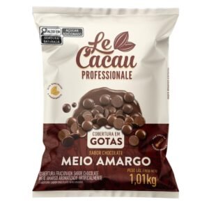 Cobertura em Gotas Chocolate Meio Amargo Le Cacau 1,01Kg