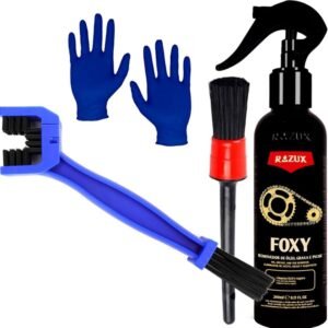Foxy Razux Produto para Motor Limpeza Transmissão Pincel Toalha e Luva Karbox