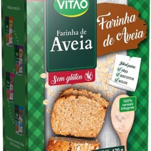 Farinha de Aveia sem Glúten, Branco, Vitao, 170 G