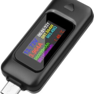 MakerHawk Tipo-C Testador de Medidor USB de Potência USB Multímetro Tensão e Teste de Corrente 0-5.1A 4-30V Testador de Energia USB Testador Multifunções Capacidade de Testador de Tensão de Corrente Detector