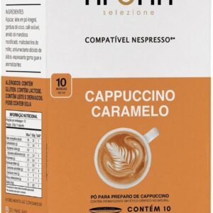 Aroma Selezione Cápsulas de Cappuccino Caramelo, Compatível com Nespresso, Contém 10 Cápsulas