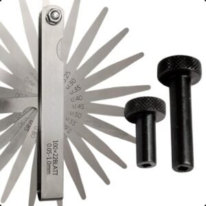 Calibrador de Folga para Válvulas com 22 Lâminas – Regulagem Curto e Longo para Carros e Motos