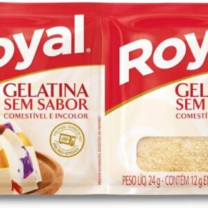 Gelatina em pó Royal sem sabor incolor 24g