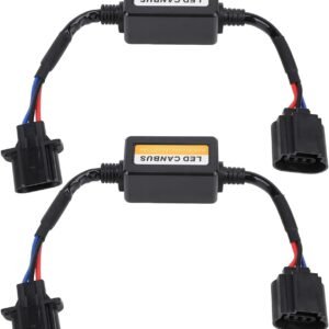 Kit de Resistor de Luz LED H13, Arnês Anti -Flicker Canbus Decoder para Carros Com Erro de Aviso, Sem Piscar, Desgaste Lâmpada, Plug and Play, Farol H13, Abdominais, Pvc, Cobre