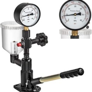 Testador de injetor de combustível diesel 400Bar 6000PSI, testador de bocal de injetor diesel com medidor de escala dupla para ajustar a pressão do bocal do injetor e testar a pressão do bocal do