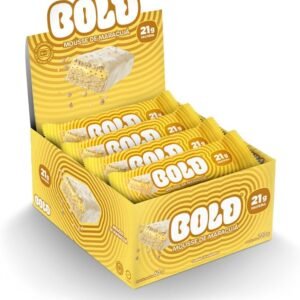 BOLD Barra de Proteína Mousse de Maracujá, 21g Proteína, 60g, Caixa com 12 Unidades
