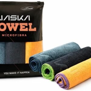 Kit 3 Microfibras Automotiva Premium NASKA 300GSM Borda Costurada 40x40cm