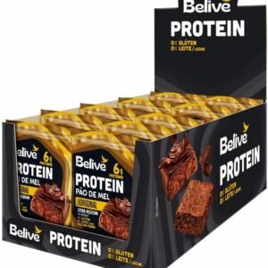 DISPLAY Pão de Mel BeLive – Protein ZERO Açúcar – DISPLAY com 10 unidades