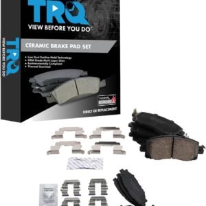 TRQ Pastilhas de freio de cerâmica compatíveis com Subaru Crosstrek 2018-2021 2019 Forester 2017-2020 Impreza