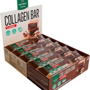 Barra de Proteína Collagen Bar – 10 Unidades 50g Brownie de Chocolate – NutriFy