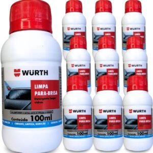 Kit 10 Limpa Para Brisa Wurth 100Ml Fluido Limpador de Vidros Automotivo