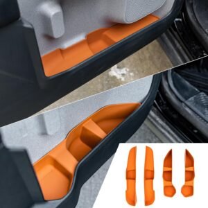 Bandeja de armazenamento lateral de porta compatível com Ford Maverick 2022-2025 (não para 2026) Caixa de armazenamento de porta lateral organizador de porta bolso para telefone de silicone