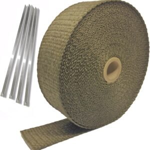 Manta Térmica Termotape Titanium Para Escapamento 05 Metros e 4 Zip