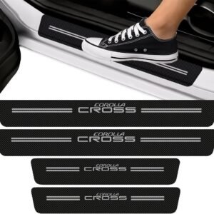SPORTINOX, Soleira Porta Para Corolla Cross Fibra De Carbono Protetora