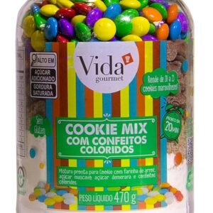 Cookie Mix Com Chocolates Coloridos SEM GLÚTEN 470g – Vida Gourmet