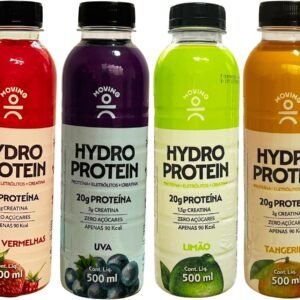 Hydro Protein 500ml – Kit com 4 Unidades | Proteína, BCAA e Eletrólitos | Zero Açúcar